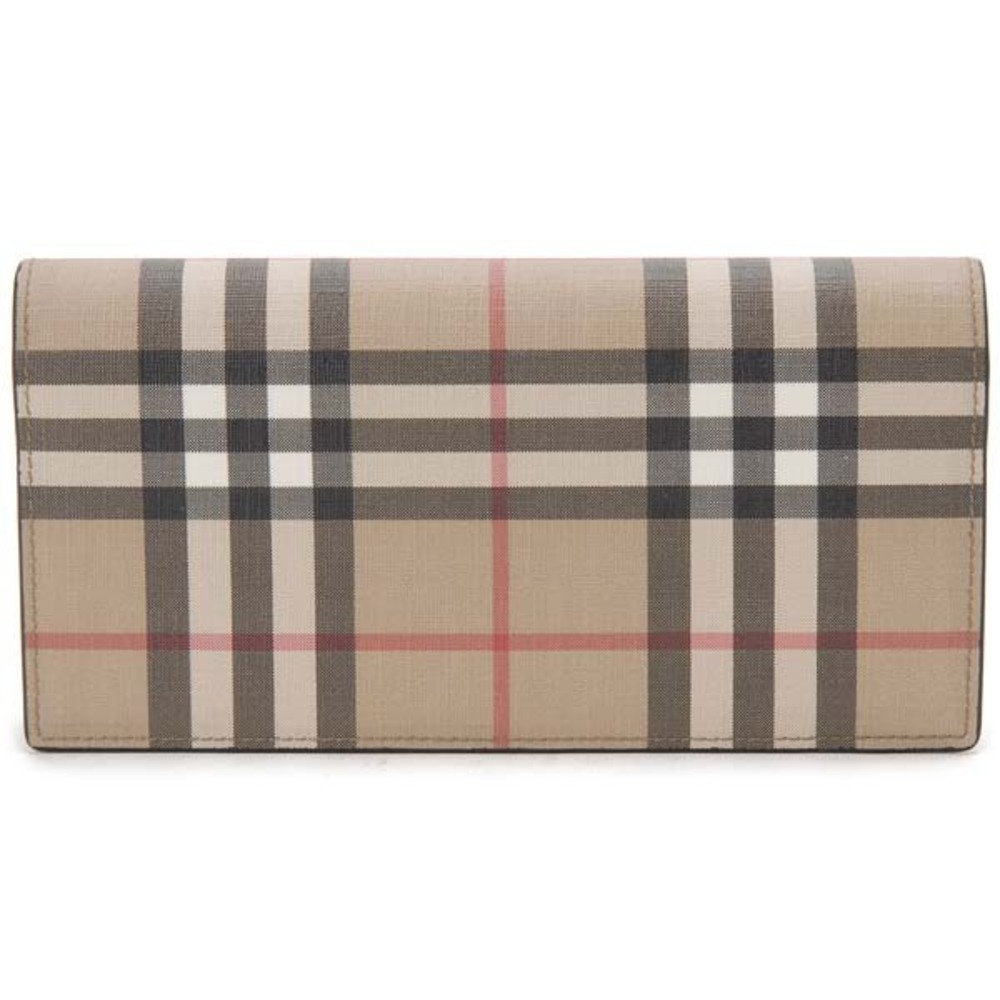 Burberry long wallet check beige